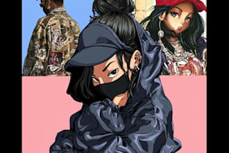 draw cartoon or anime for ep, single and album cover