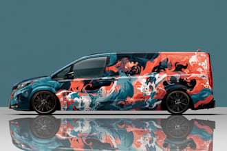 do van wrap design, car wrap ,livery van wrap, vehicle wrap