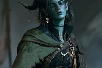 draw dnd character art, fantasy dnd party or concept art