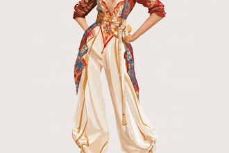 draw a fashion illustration