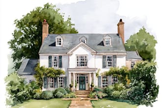 paint watercolor home illustration and watercolor art