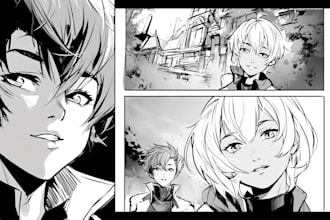 make anime manga comic or webtoon cover art