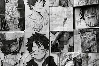 illustrate comic book manga page graphics novel manga