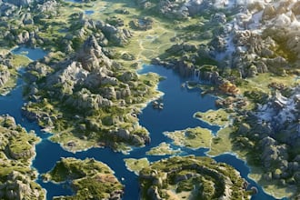 design fantasy map illustration for map