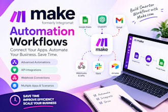 build make com automation workflows and API integrations