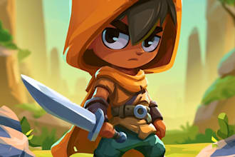 draw 2d game character or 2d game character