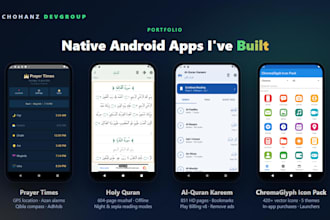 do native android app development in kotlin and java as android app developer