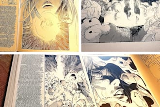 draw your comic manga page, manga comic art