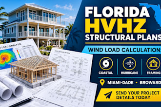 design florida hvhz structural plans wind load and coastal permit drawings