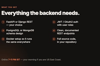 build a fastapi or django rest backend with authentication