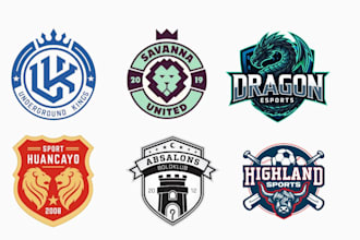 design baseball, football, basketball, mascot sports brand logo
