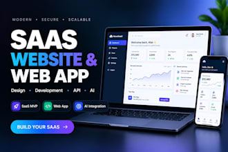 design and develop a modern saas website or saas web app
