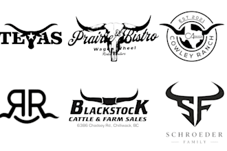 do cattle brand, western and farm logo design
