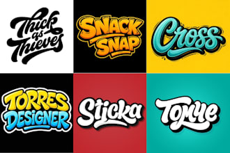 custom font family typeface or typography vector logo for your brand