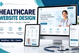 design healthcare medical clinic doctor dental and hospital website