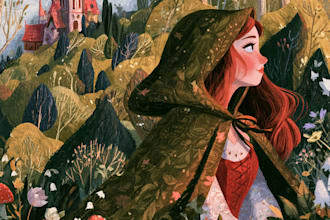 illustrate engaging picture books, storybooks or fairy tales