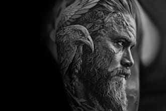 create a tattoo design of tattoo sleeve