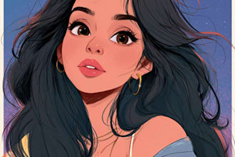 portrait into a disney style cartoon