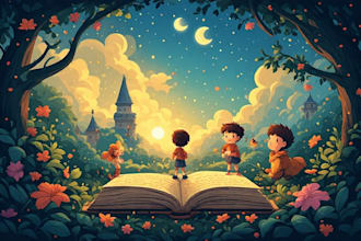 children story book illustration children story children