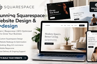build squarespace website, squarespace website design, wix squarespace design