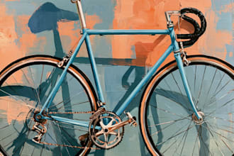 create a custom bicycle oil painting from your photo