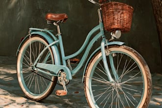 paint your cycle oil painting style