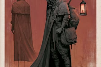 create detailed dark, horror, metal, creepy art illustration