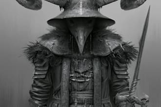 draw realistic dark fantasy art and horror illustrations
