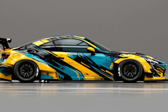 create a unique and professional custom car wrap design