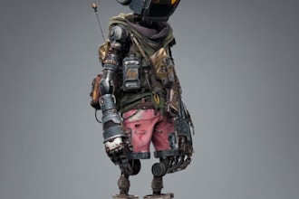 design sci fi mecha and robot concept art
