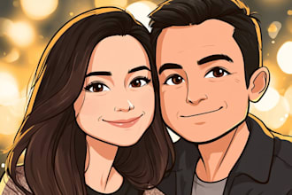 paint custom couple portrait