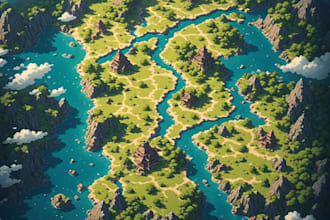 draw a custom map for fantasy, scifi, book or boardgame