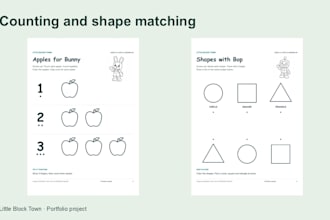 design custom preschool printable worksheets for your brand