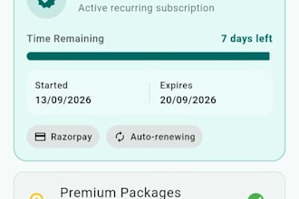 make subscriptions based android apps using razorpay