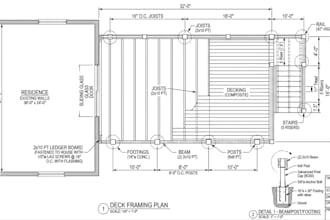 design deck plans and structural framing drawings