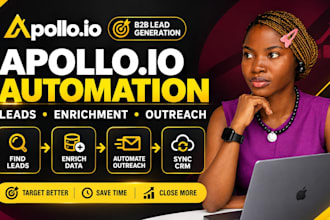 setup apollo io CRM automation, sequences and cold outreach  workflows