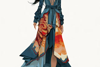 draw a fashion illustration or sketch