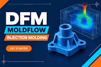 do dfm, moldflow analysis and precises injection molding simulation part design