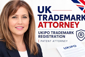 be your UK trademark attorney for ukipo trademark registration, patent attorney