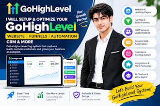 be your go high level expert gohighlevel website setup email automation workflow