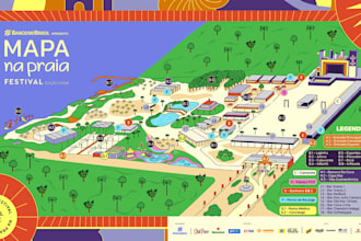 design custom festival map, event map and vector map