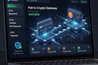 integrate secure fiat to crypto payment gateway and api