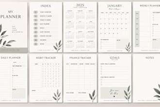 do etsy hyperlink digital planner weekly monthly tracker goodnotes notability