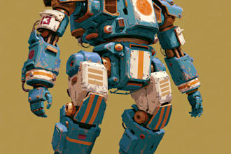 create custom mecha robot art