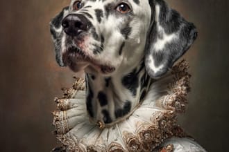 create royal pet portrait in high quality