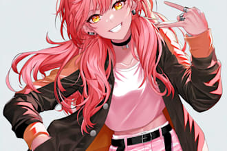 draw anime character art for vtuber,merch and clothing brand