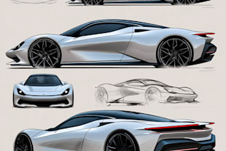 sketch and design concept car for your choice