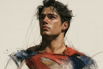 do super hero portrait sketch art