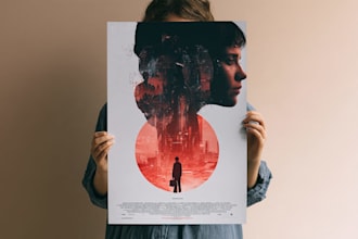 create action packed movie poster, film poster design