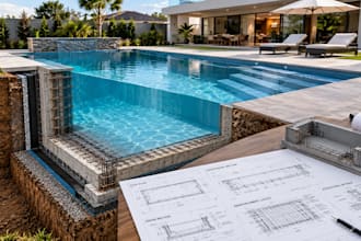 design swimming pool structural plans for construction and permit